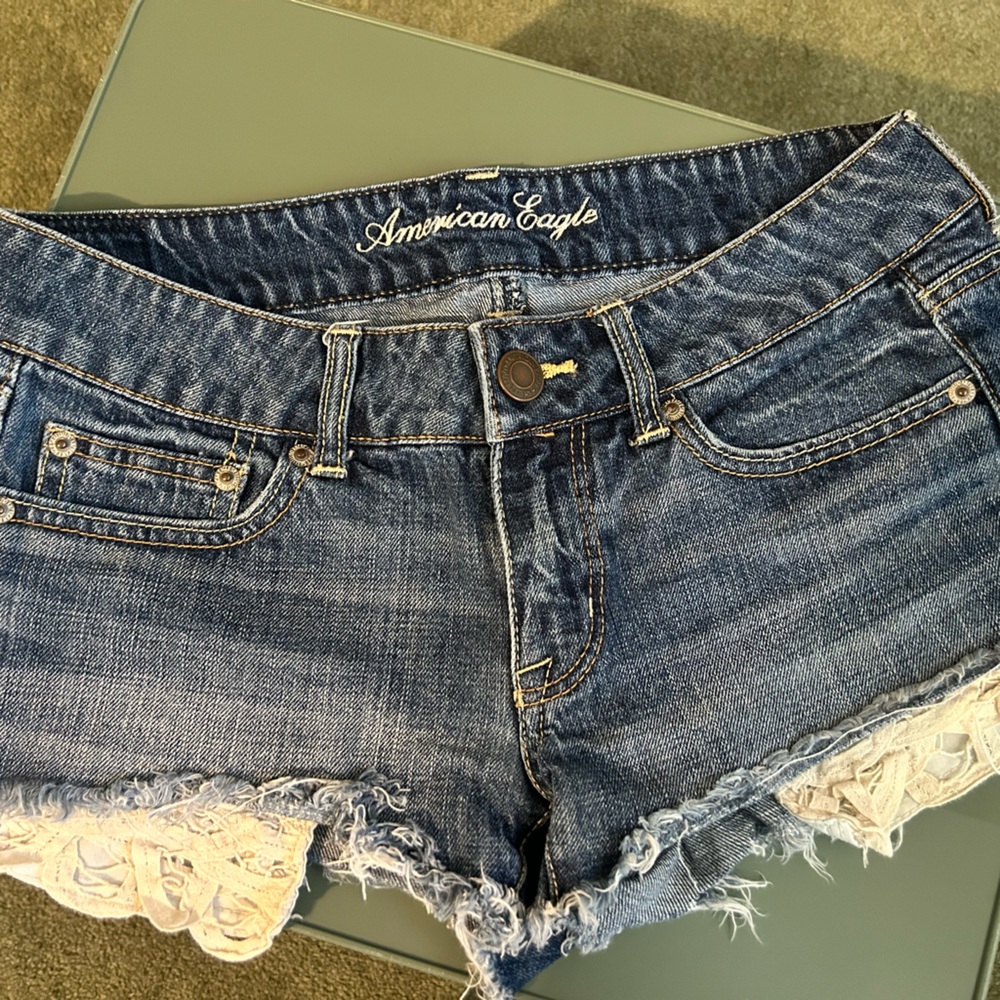 American Eagle Outfitters Blue Denim Women Shorts